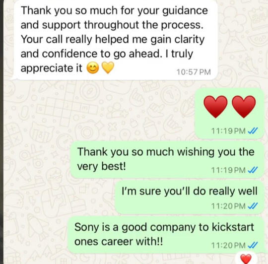 Chelsea Prakash, SONY